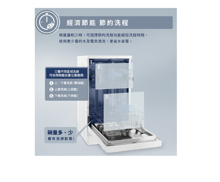 45公分 UltimateCare 300系列 10人份獨立式洗碗機